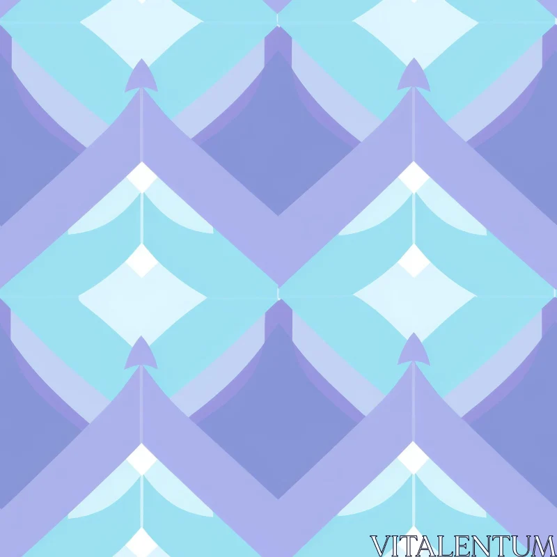 Blue and Purple Geometric Pattern - Seamless Design AI Image