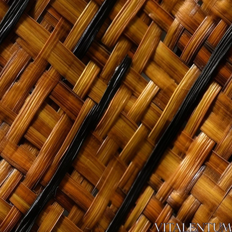 Exquisite Woven Basket Close-Up AI Image