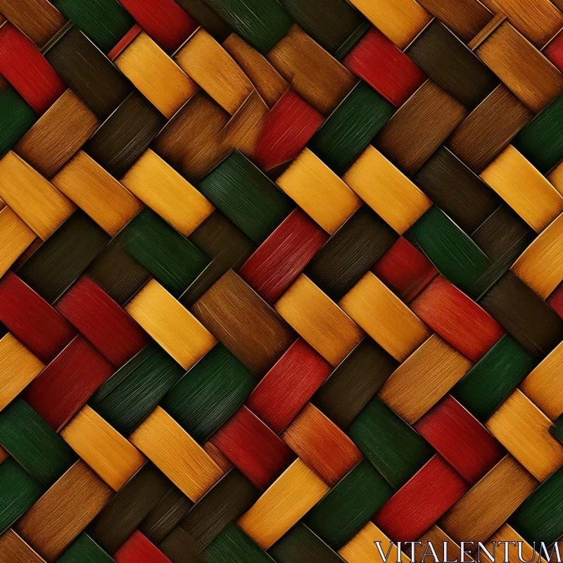 AI ART Woven Basket Geometric Pattern Texture