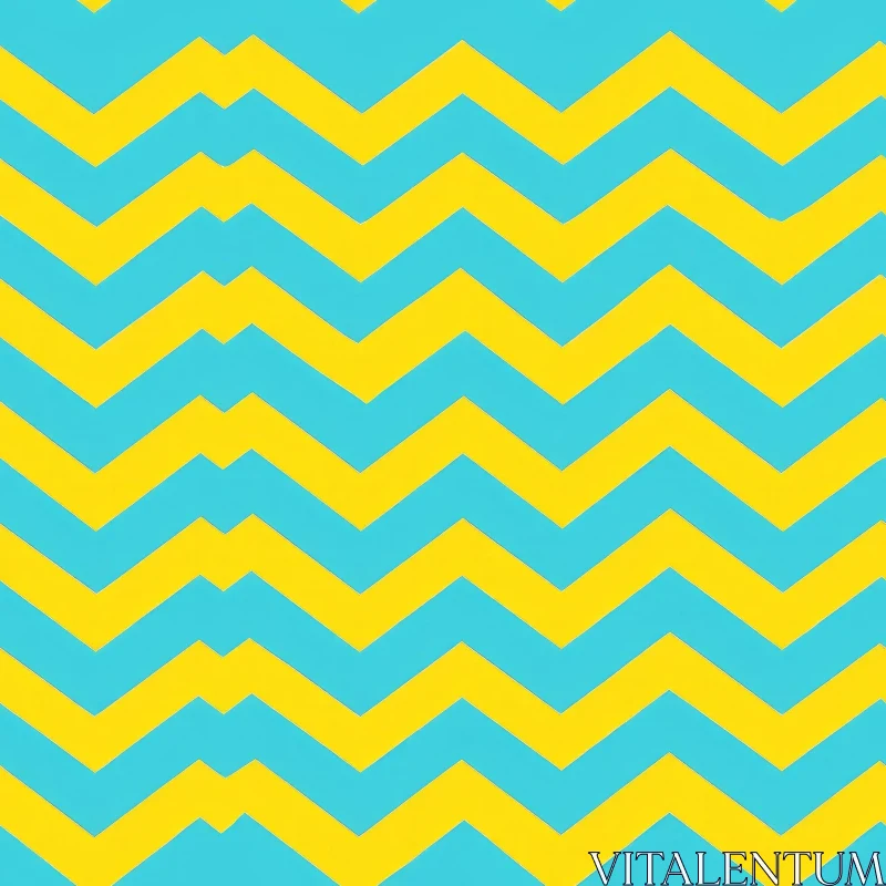 Yellow and Blue Chevron Zigzag Pattern AI Image