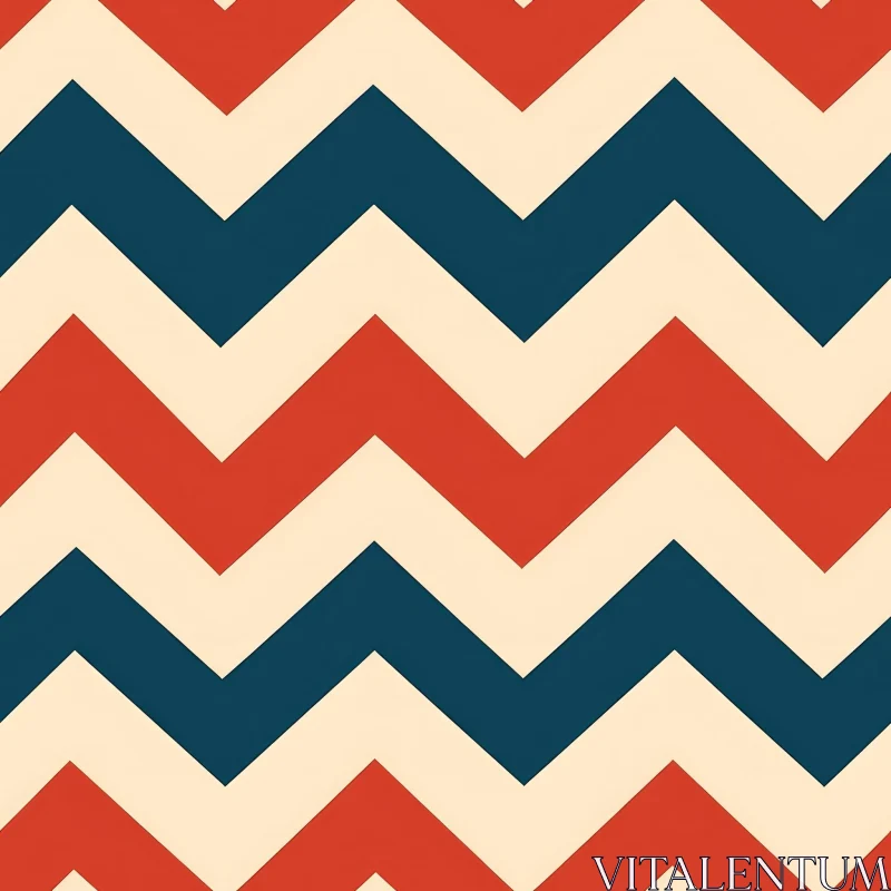 Retro Chevrons Seamless Pattern for Background or Fabric Printing AI Image