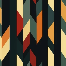 Retro Geometric Stripes and Chevrons Pattern
