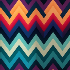 Colorful Chevron Zigzag Vector Pattern