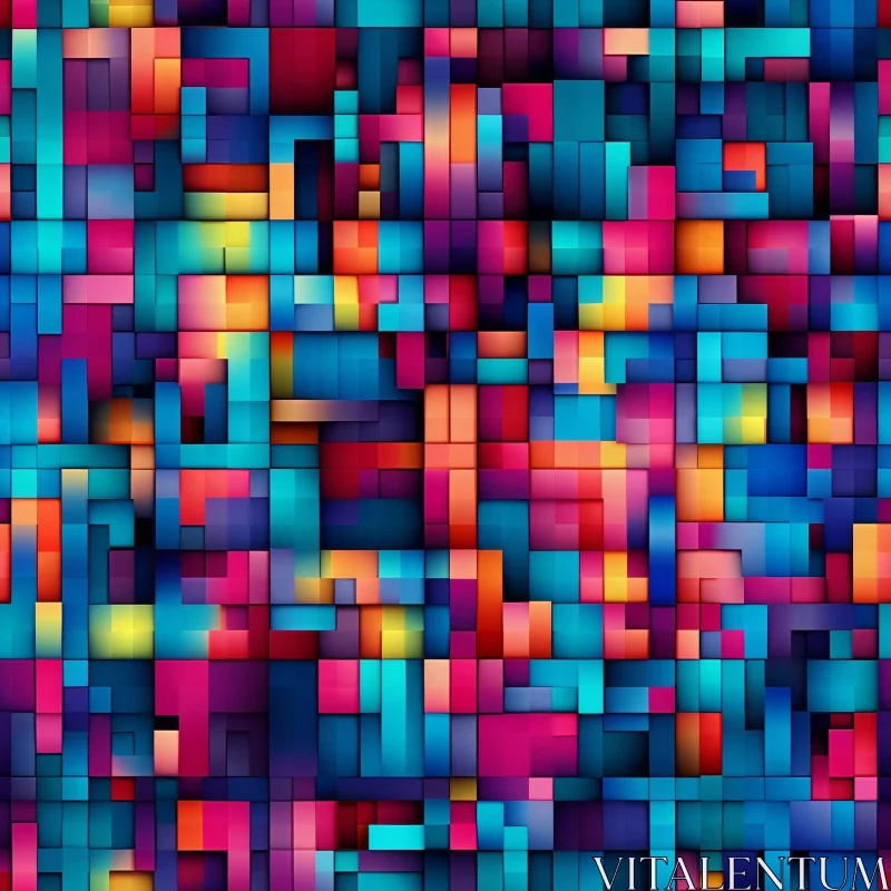 AI ART Colorful Mosaic Pattern for Modern Backgrounds