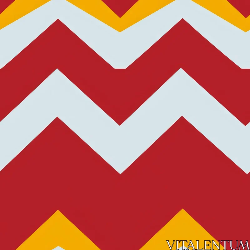 Red, White, Yellow Chevron Pattern AI Image