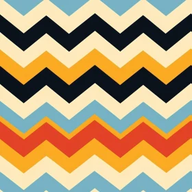 Retro 70s Zig Zag Chevrons Pattern | Vintage Seamless Design