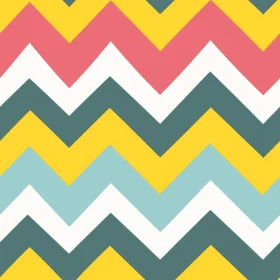 Retro Geometric Chevron Pattern on Yellow Background