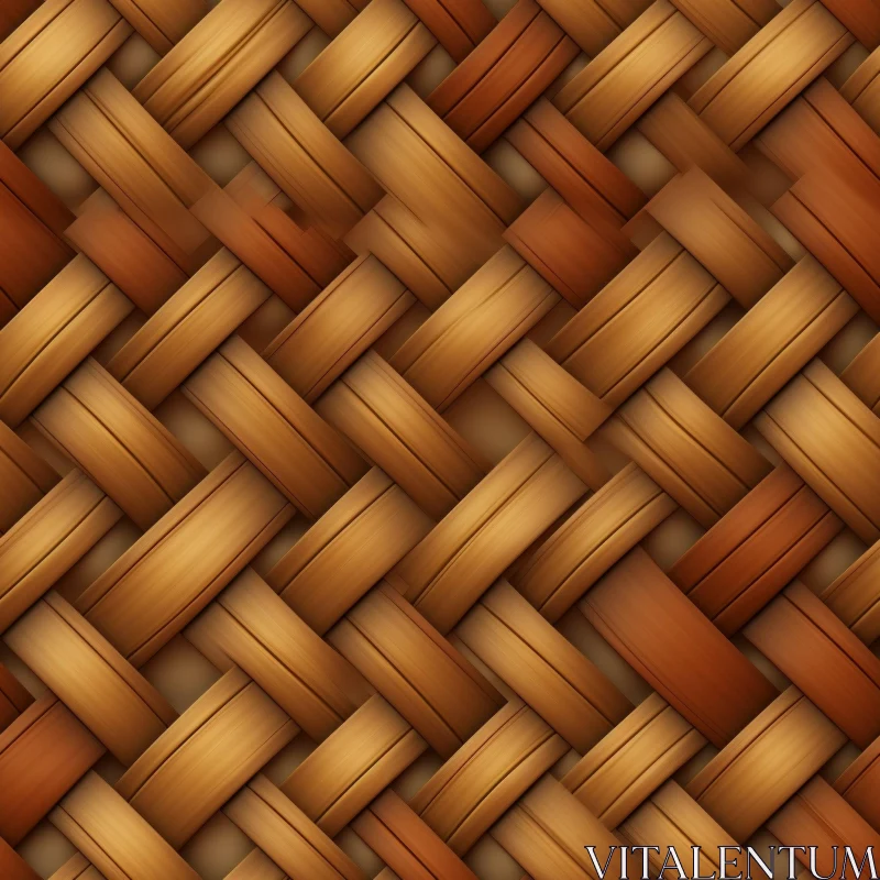Wicker Basket Seamless Texture for Diverse Backgrounds AI Image