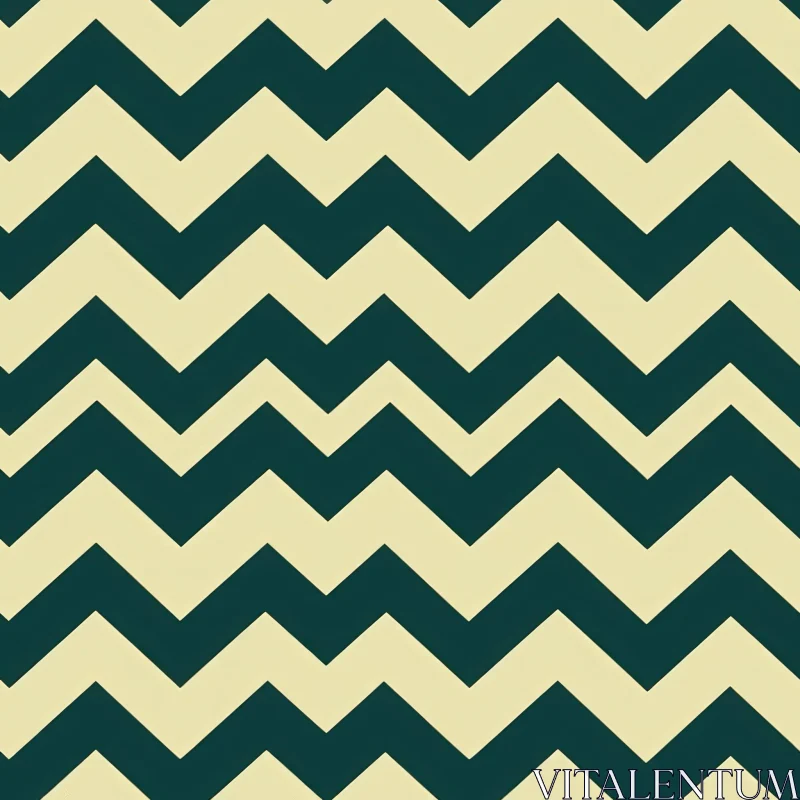 Green and Cream Chevron Pattern - Classic Design AI Image