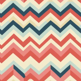 Retro Geometric Zig-Zag Stripes Pattern