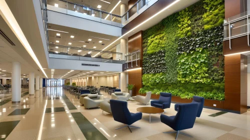Stunning Modern Office Building with Lush Green Wall
