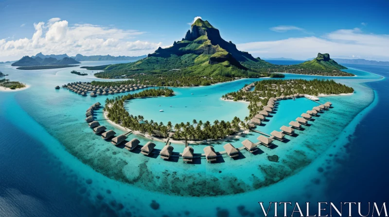 Bora Bora Resort in the Lagoon | Luxurious Ocean Getaway AI Image