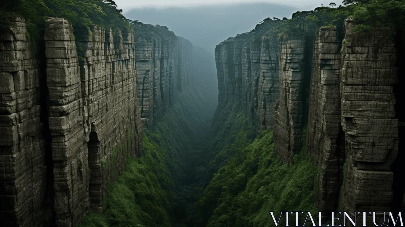 Mysterious Gorge in China's Rainforest | Surrealistic Imagery AI Image