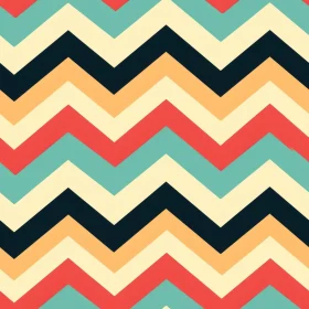 Retro 70s Zig-Zag Stripes Pattern - Memphis Milano Design