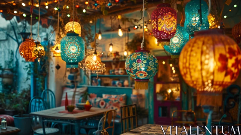 Exquisite Restaurant with a Moroccan Theme AI Image
