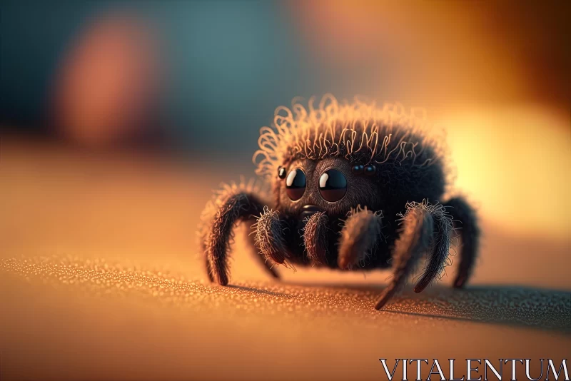 Quirky and Cute Spider Rendered in Cinema4d AI Image