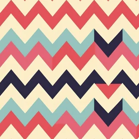 Retro Geometric Chevrons Seamless Vector Pattern