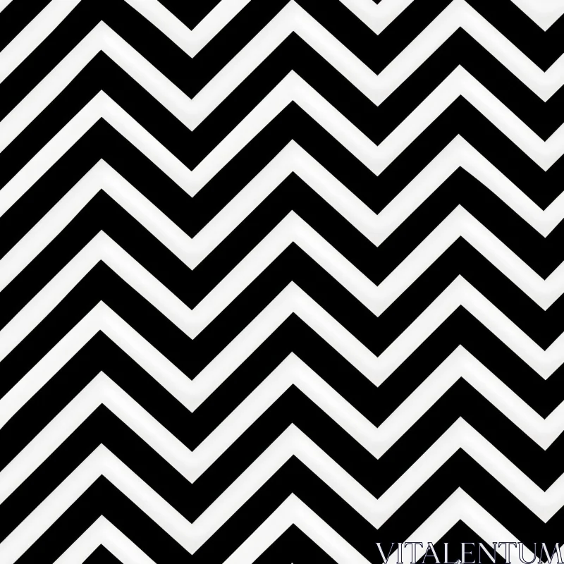 Elegant Black and White Chevron Pattern for Design Projects AI Image