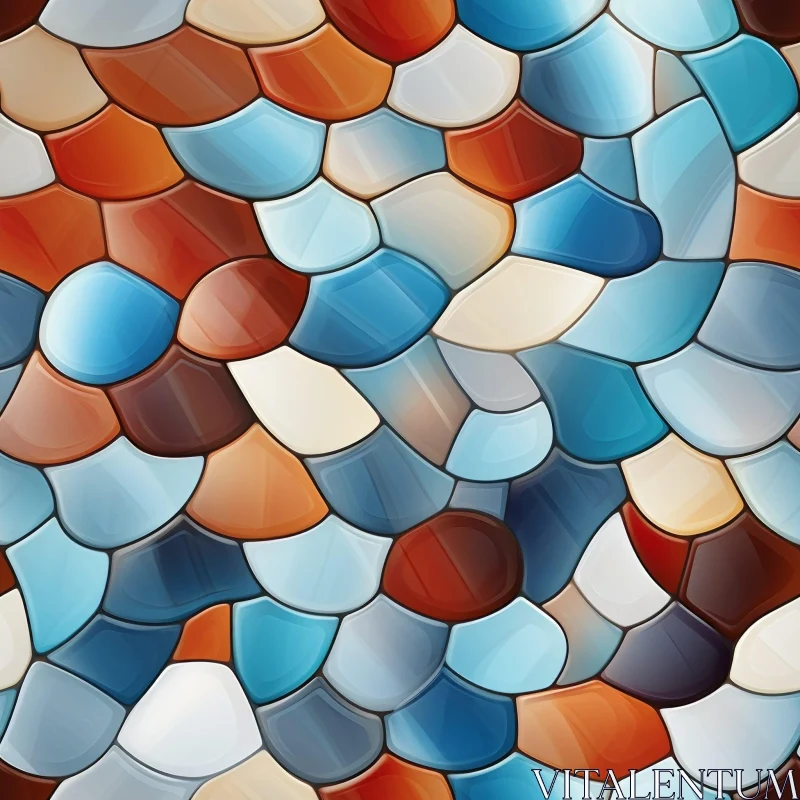 AI ART Smooth Pebbles Texture in Blue, Green, and Brown