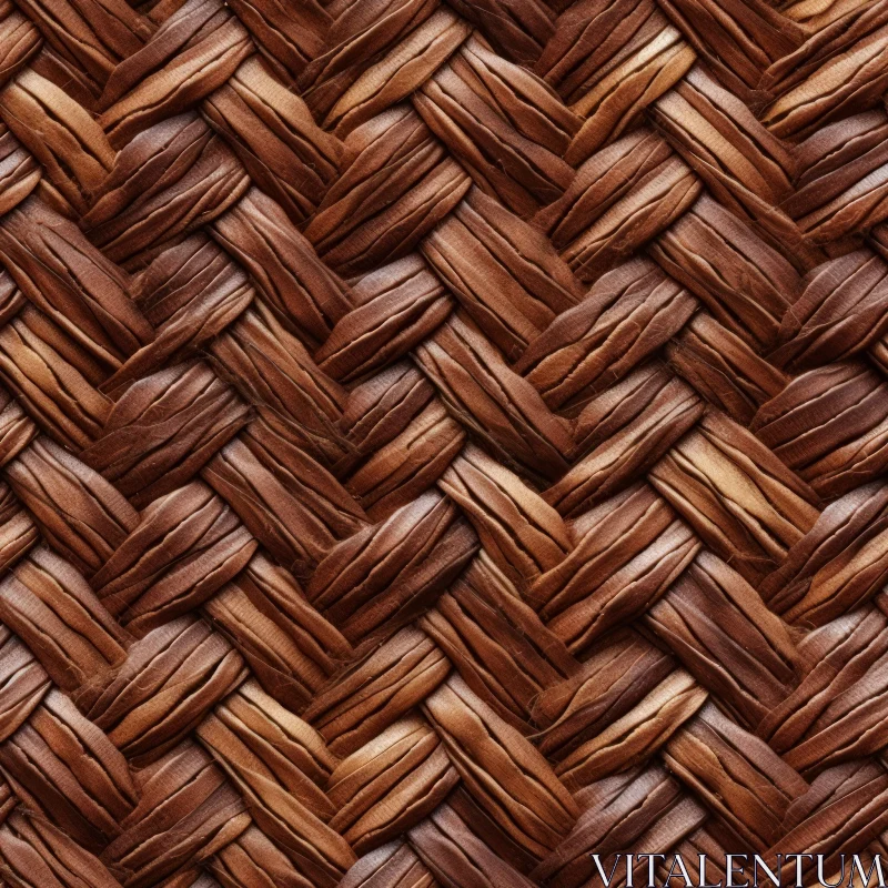 Brown Wicker Herringbone Texture for 3D Modeling AI Image