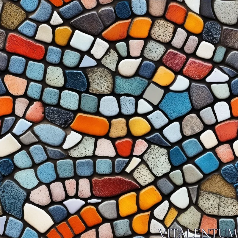AI ART Colorful Mosaic Wall Texture