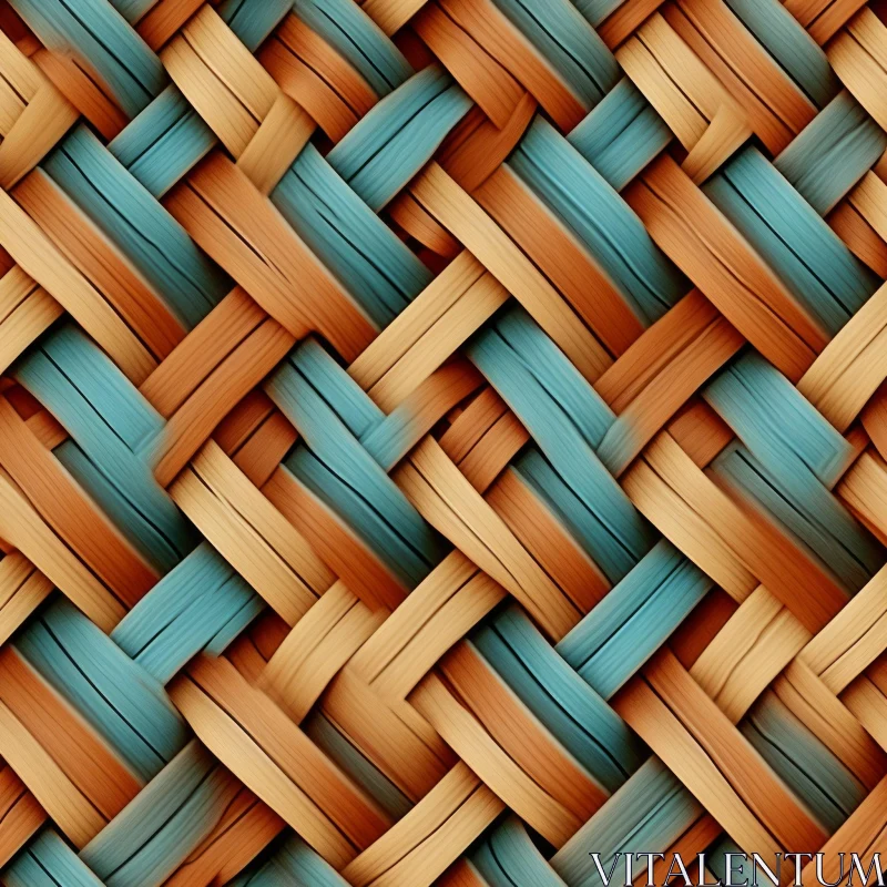 AI ART Wicker Basket Seamless Pattern - Textures
