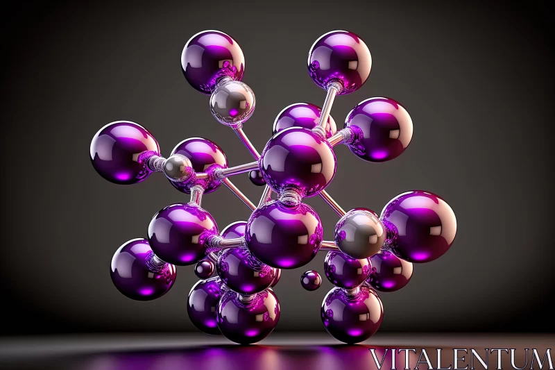 Captivating 3D Stock Photo: Carbon Dioxide Molecule in Luxurious Geometry AI Image