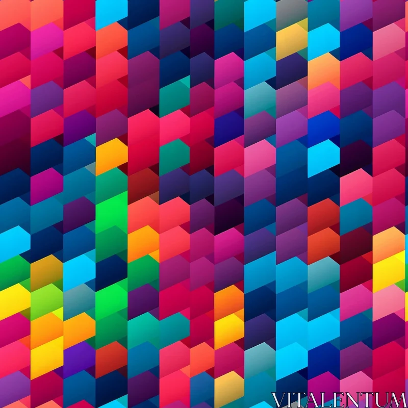 Colorful Abstract Geometric Pattern - Energy in Motion AI Image