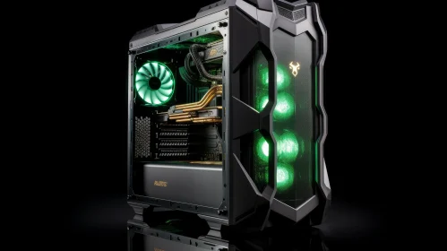 Futuristic Gaming PC Case with RGB Lighting