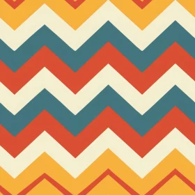 Retro 70s Chevrons Seamless Vector Pattern