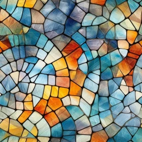 Blue and Green Mosaic Pattern - Unique Glass and Ceramic Design