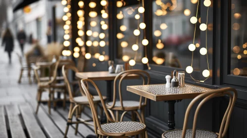 Captivating Outdoor Seating Area at a Charming Cafe