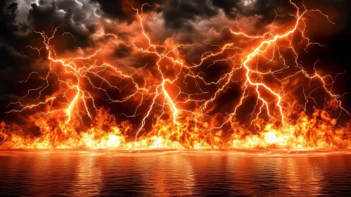 Fiery Clash: A Captivating Display of Nature's Power