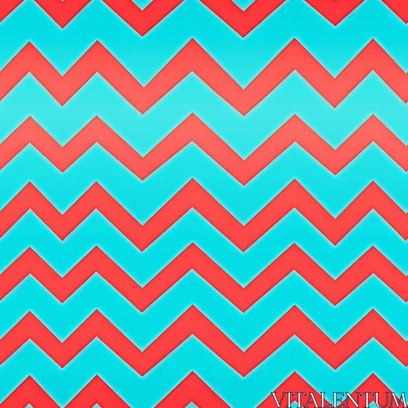 AI ART Red and Blue Chevron Pattern on White Background
