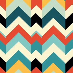 Retro Geometric Chevrons Pattern in Various Colors