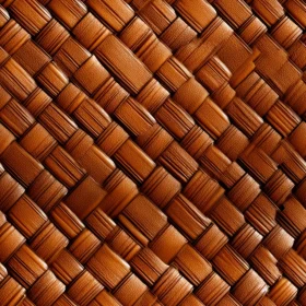 Brown Wicker Basket Close-Up - Woven Texture