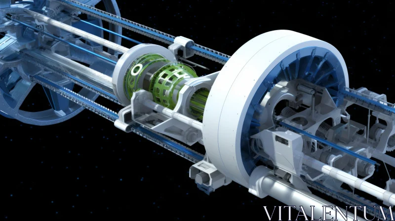 Detailed Spaceship Engine View AI Image