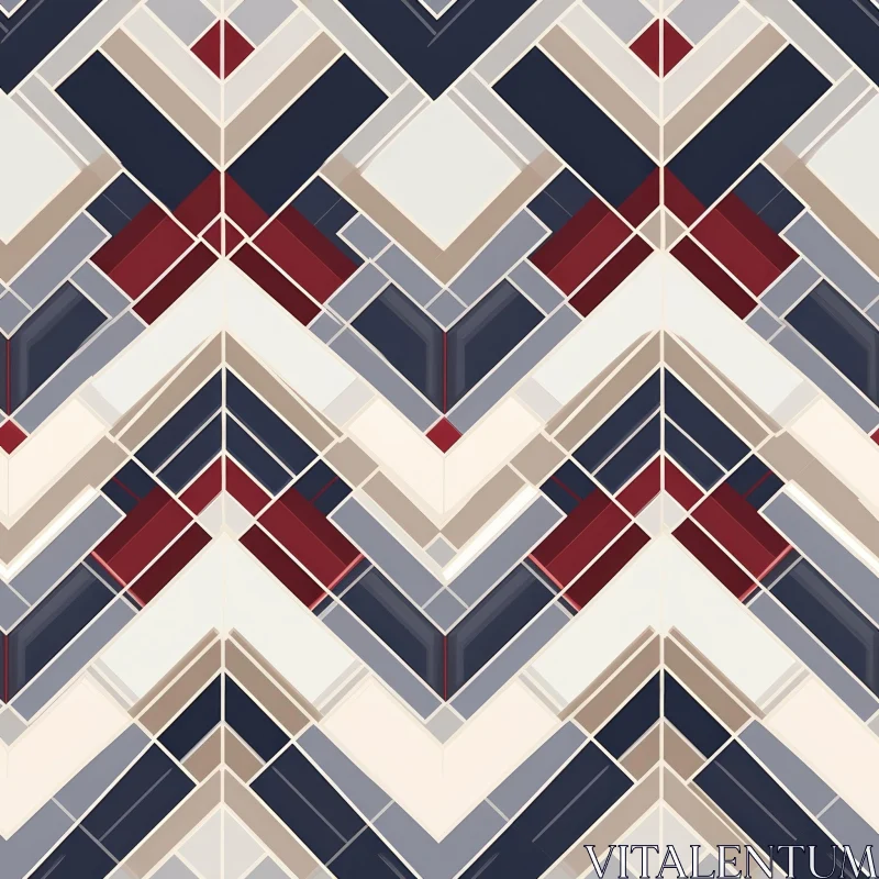 Dynamic Red and Blue Geometric Vector Pattern AI Image