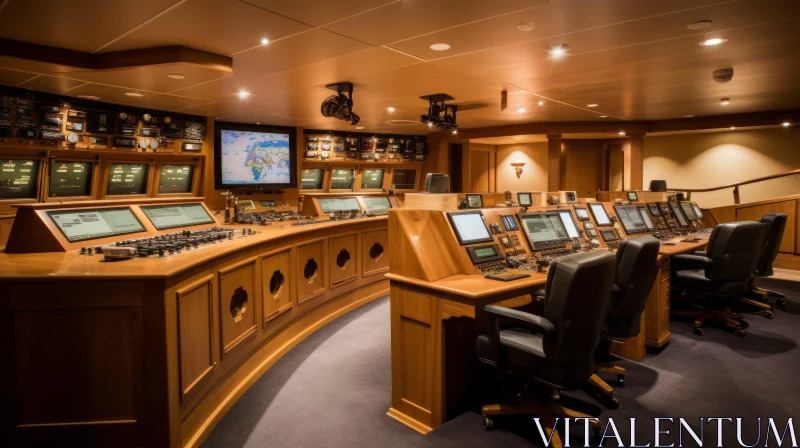 Ship Control Room Interior | Technology Scene AI Image