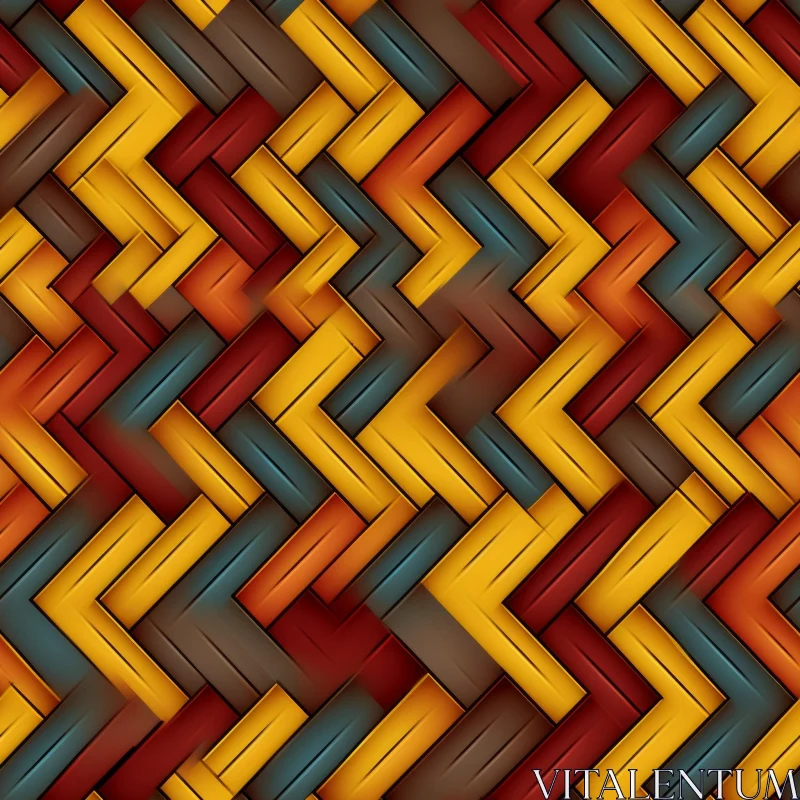 AI ART Woven Basket Seamless Pattern