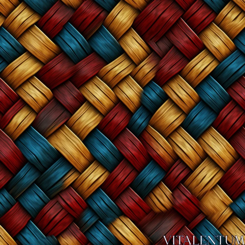AI ART Colorful Wicker Basket Pattern | Background Texture