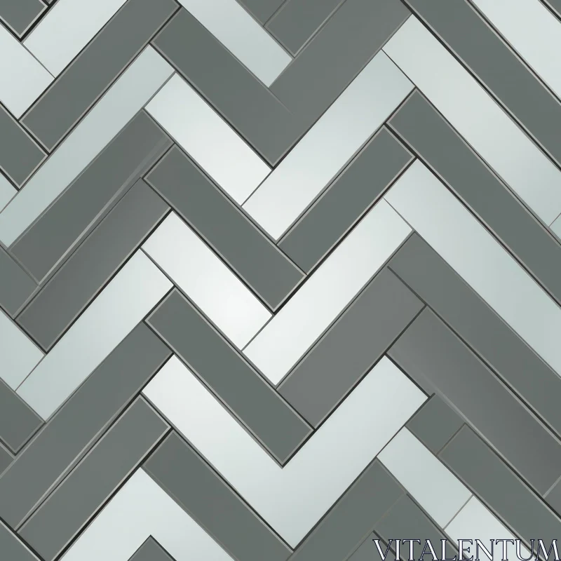 AI ART Gray and White Herringbone Pattern Tiles