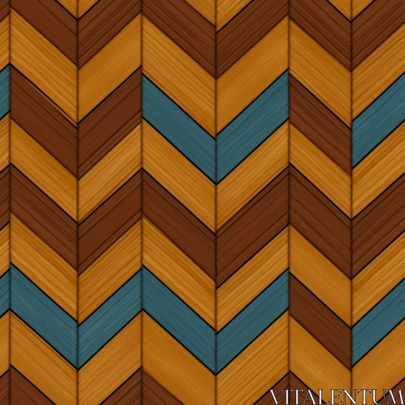 Seamless Wood Parquet Texture | Herringbone Pattern | Graphic Design AI Image
