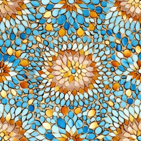 Colorful Mosaic Flowers Pattern