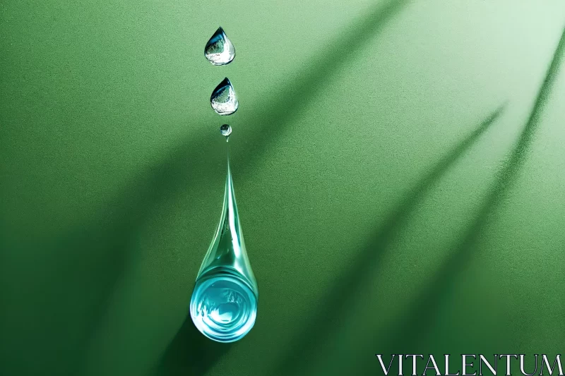 Captivating Water Drop Artwork: A Mesmerizing Display of Minimalistic Beauty AI Image