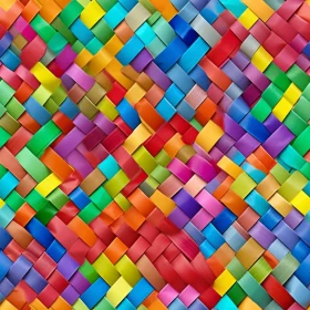 Colorful Woven Paper Strips Pattern