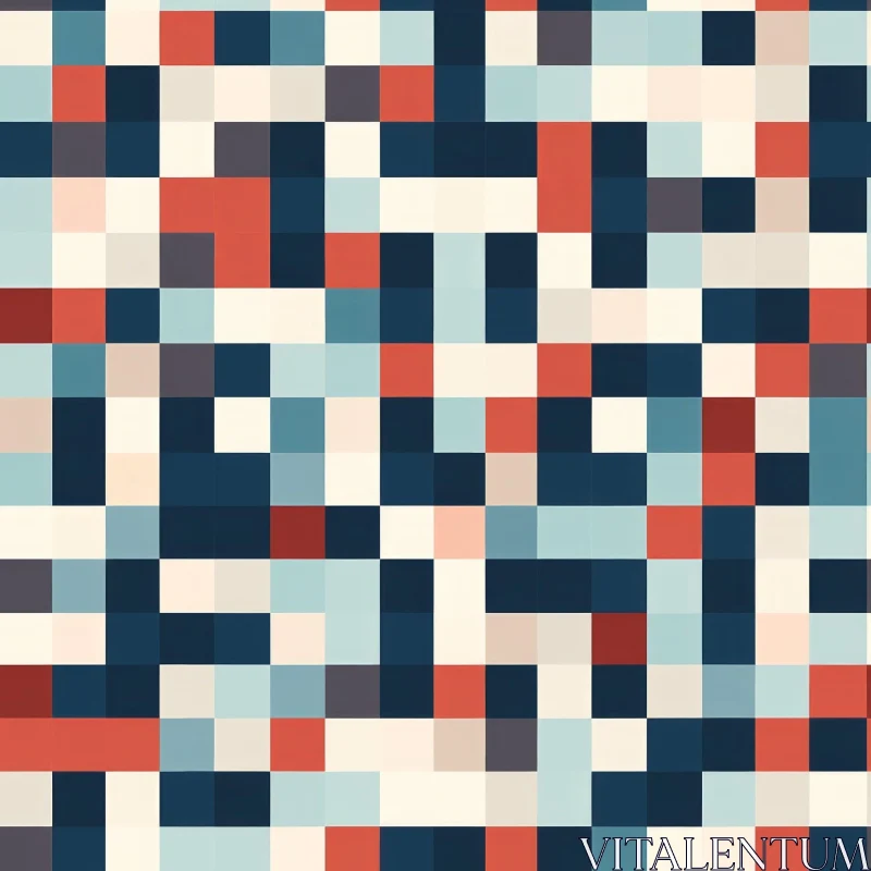 AI ART Modern Pixelated Pattern - 1024x1024 Resolution
