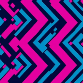 Blue and Pink Geometric Pattern on Dark Blue Background