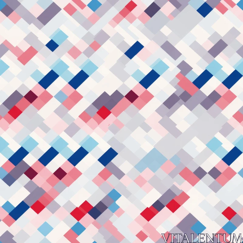 AI ART Colorful Geometric Square Pattern