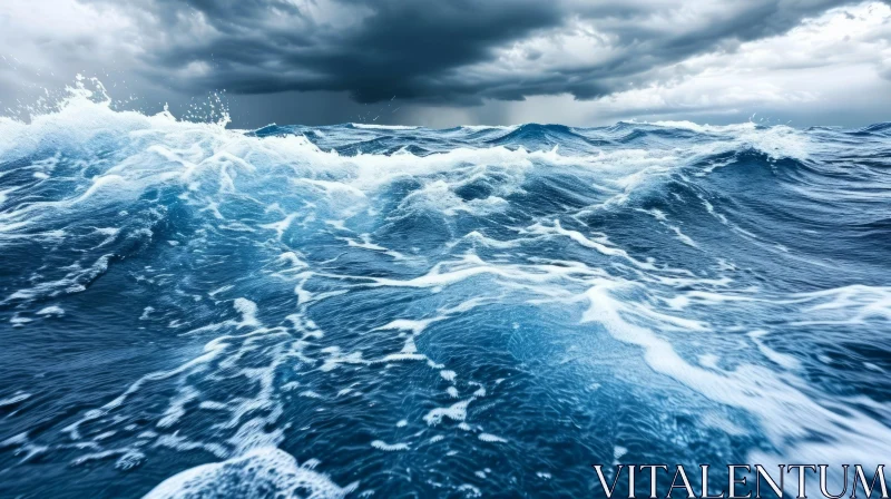 AI ART Powerful Seascape during a Storm